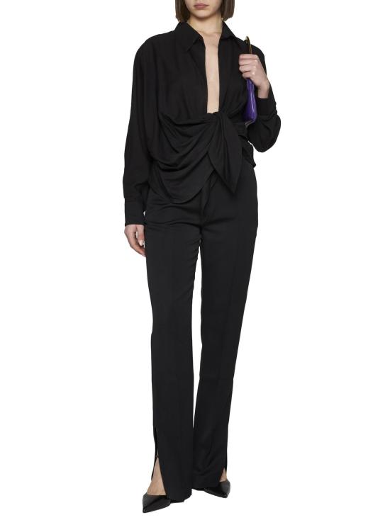  자크뮈스 스트레이트 팬츠 티보 울 팬츠 블랙 - JACQUEMUS