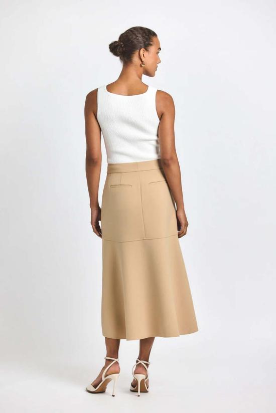  데렉 램 미디 스커트 데릭 램 니콜렛  카멜 - DEREK LAM