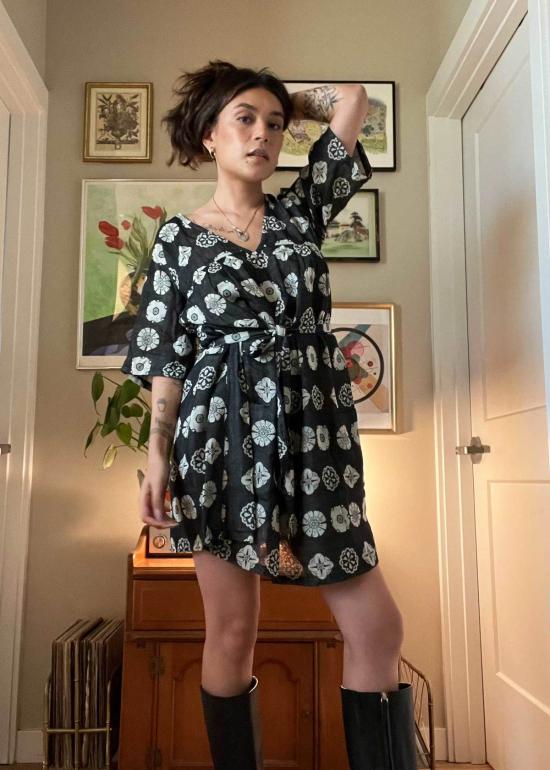  에이스 앤 지그 숏 원피스 에이스 & 지그 필라 드레스 장식볼 - ACE & JIG