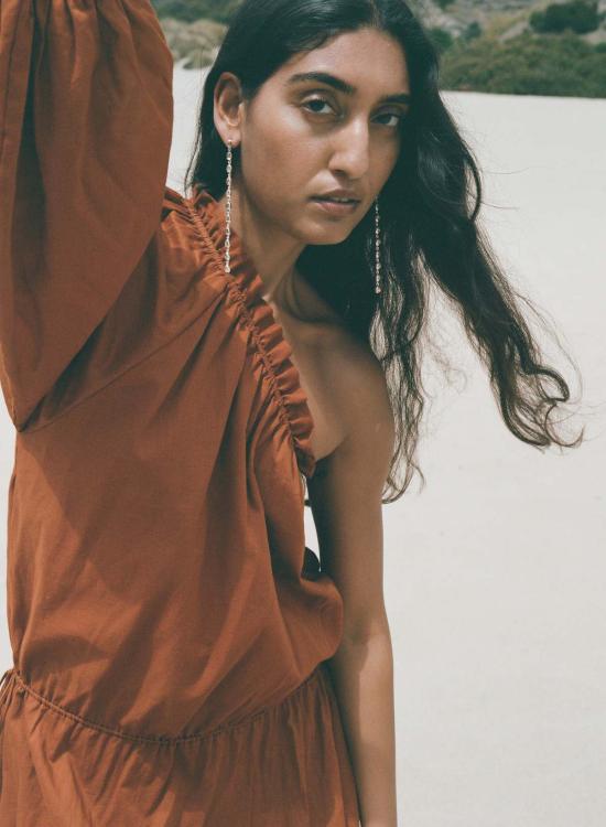  파리 데사이 롱 원피스 솔레이 드레스 토파즈 - PARI DESAI