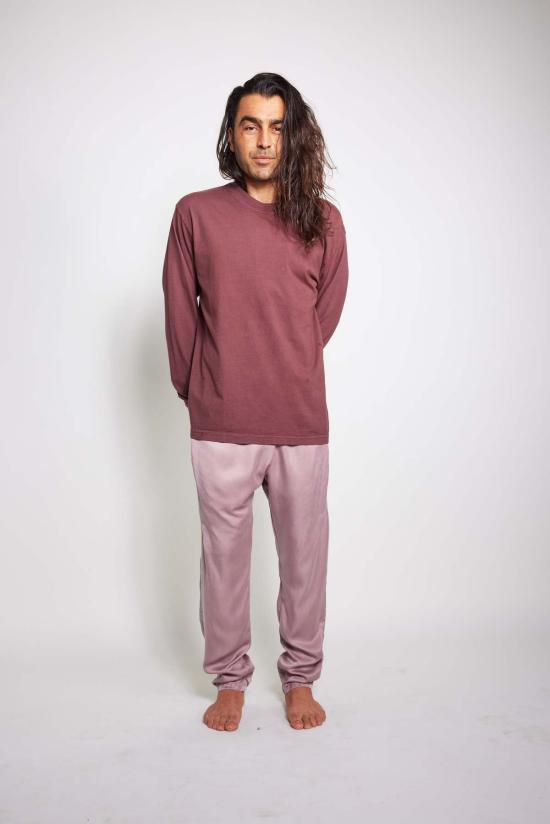  시커 스트레이트 팬츠 쿠프로 수크 실크 팬츠 - SEEKER