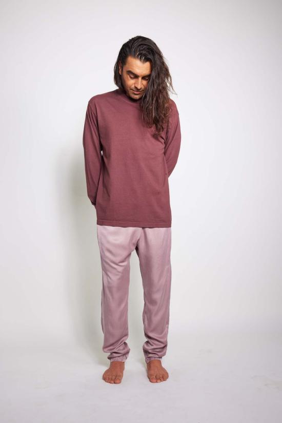  시커 스트레이트 팬츠 쿠프로 수크 실크 팬츠 - SEEKER