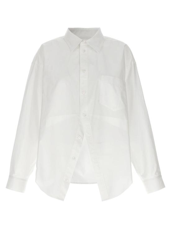  발렌시아가 셔츠 비대칭 셔츠 화이트
