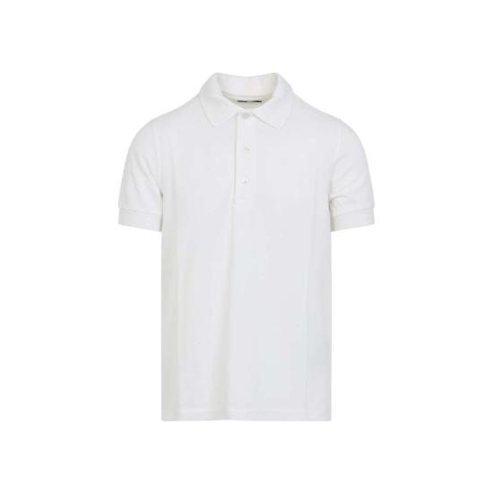  톰포드 폴로 티셔츠 톰 포드 라이오셀 폴로 셔츠 와드 오프 화이트 - TOMFORD