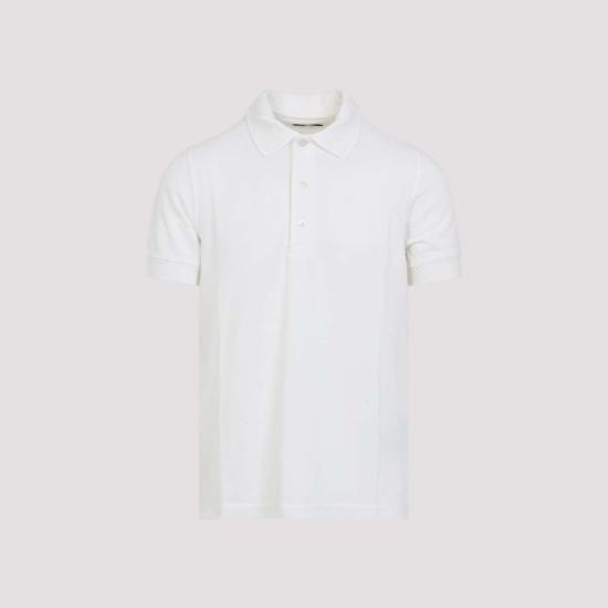  톰포드 폴로 티셔츠 톰 포드 라이오셀 폴로 셔츠 와드 오프 화이트 - TOMFORD