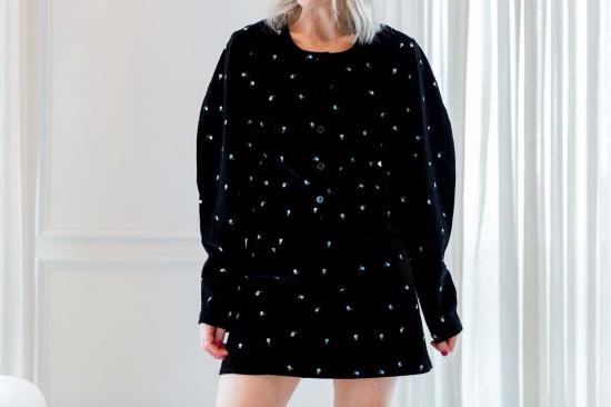  Marlies Grace 숏팬츠 말리스 그레이스 재키 스커트 블랙 벨벳 자수 - OTHER BRANDS