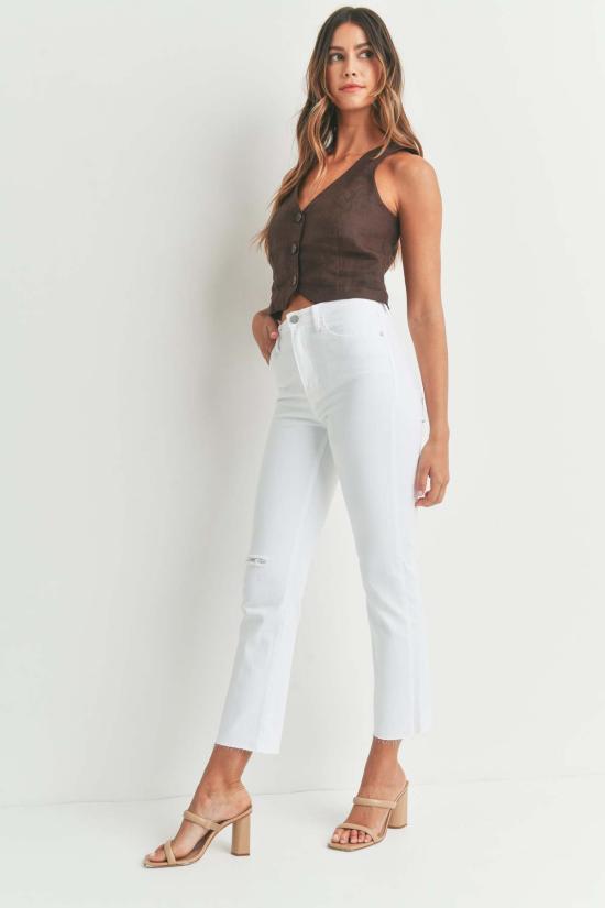  저스트 블랙 데님 데님 팬츠 빈티지 슬림 스트레이트 - JUST BLACK DENIM