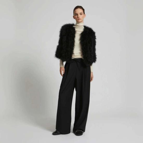  이브살로몬 무스탕 이브 살로몬 페더 재킷 블랙 - YVES SALOMON