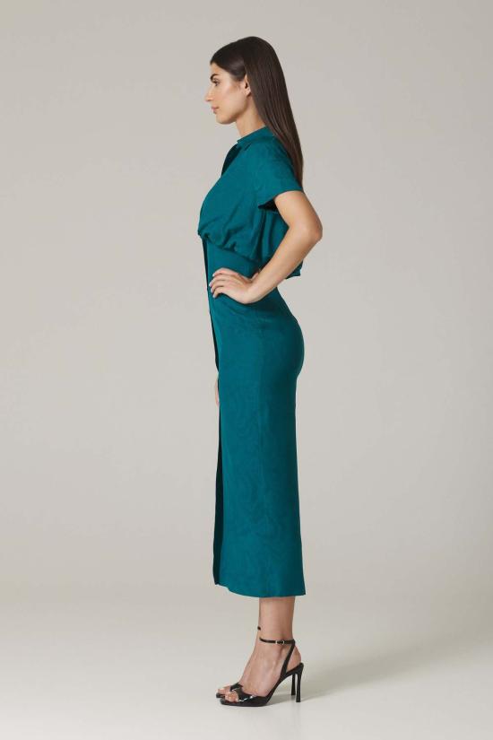  Santicler 롱 원피스 산티클러 아이다 셔츠 드레스 카프리 블루 - SANTICLER