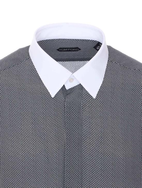  톰포드 셔츠 톰 포드 그래픽 샤크 실크 - TOMFORD