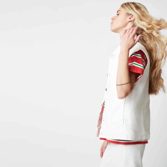  로제나 베스트 Roseanna Christie 데님 조끼 화이트 - ROSEANNA