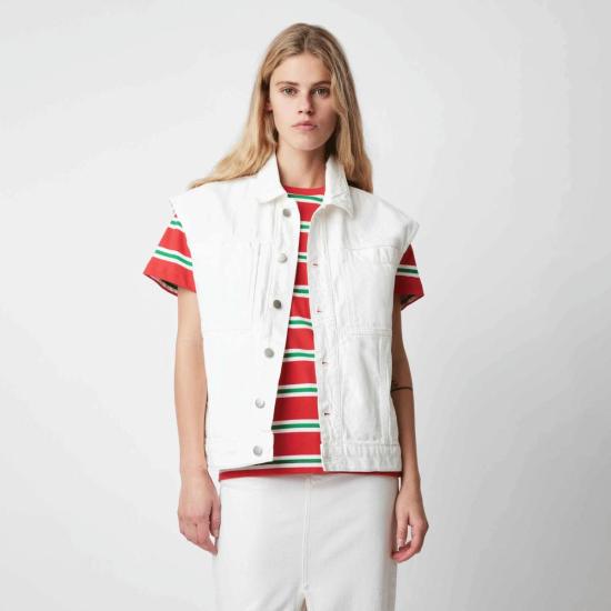  로제나 베스트 Roseanna Christie 데님 조끼 화이트