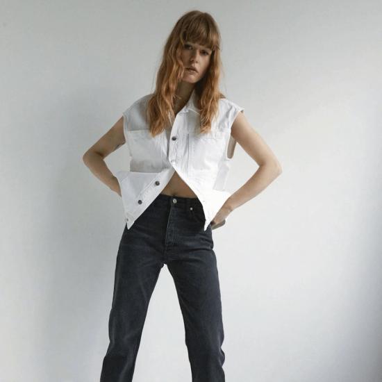  로제나 베스트 Roseanna Christie 데님 조끼 화이트 - ROSEANNA