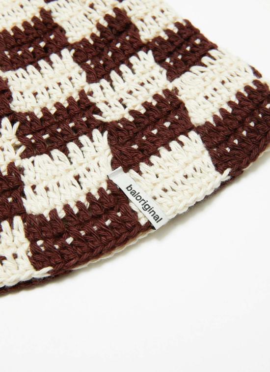  발 오리지널 모자 Bal Original 핸드 니트 버킷햇 브라운 - BAL ORIGINAL
