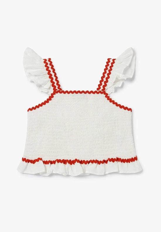  [키즈] 스텔라 맥카트니 블라우스 키즈 스텔라 매카트니 크롭 화이트 - STELLA MCCARTNEY