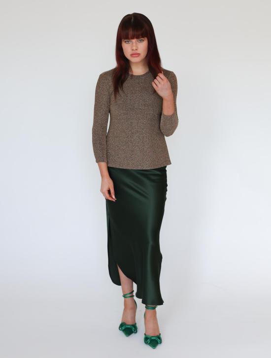  린제이 니콜라스 뉴욕 긴팔 티셔츠 린지 니콜라스 뉴욕 골드 디스코 글리터 브레이슬릿 슬리브 탑 골드