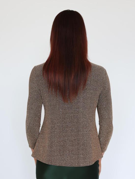  린제이 니콜라스 뉴욕 긴팔 티셔츠 린지 니콜라스 뉴욕 골드 디스코 글리터 브레이슬릿 슬리브 탑 골드 - LINDSAY NICHOLAS NEW YORK