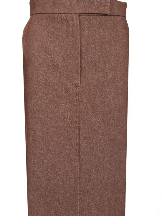  막스마라 롱 스커트 막스 마라 피아노사 롱 펜슬 스커트 브라운 - MAX MARA