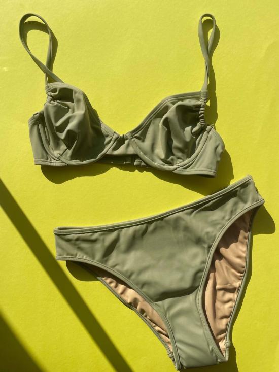  NU SWIM 비키니 수영복 뉴 스윔 갤럭시 언더와이어 비키니 탑 캑터스 - OTHER BRANDS