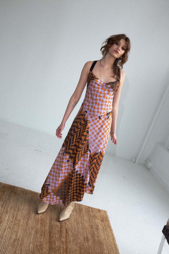  언타이틀드 인 모션 미디 원피스 Untitled In Motion Aria Dress Faktura Multi - UNTITLED IN MOTION