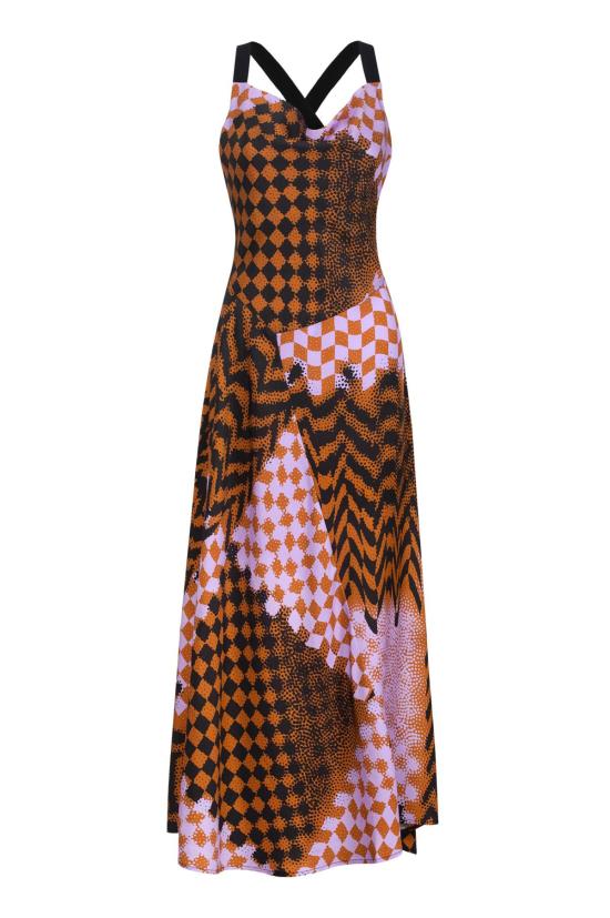 언타이틀드 인 모션 미디 원피스 Untitled In Motion Aria Dress Faktura Multi