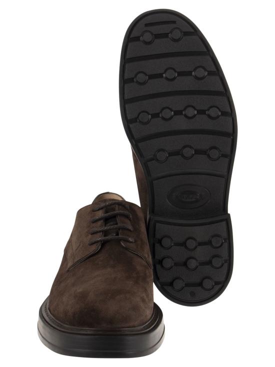  토즈 로퍼 스웨이드 레이스업  브라운 - TODS