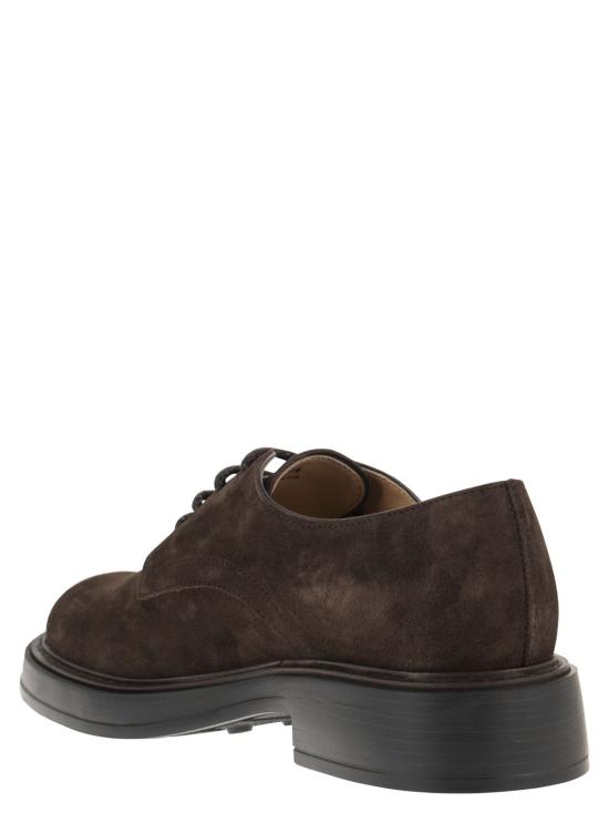  토즈 로퍼 스웨이드 레이스업  브라운 - TODS