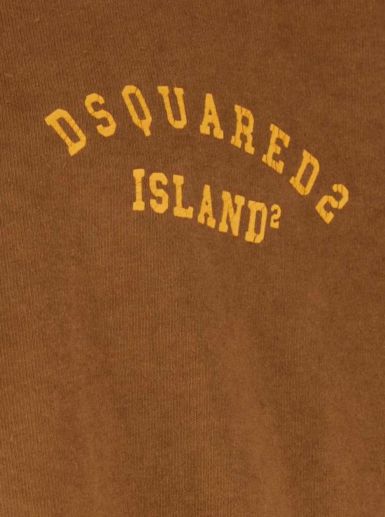  디스퀘어드2 반팔 티셔츠 Dsquared2 루즈핏 티셔츠 브라운 - DSQUARED2