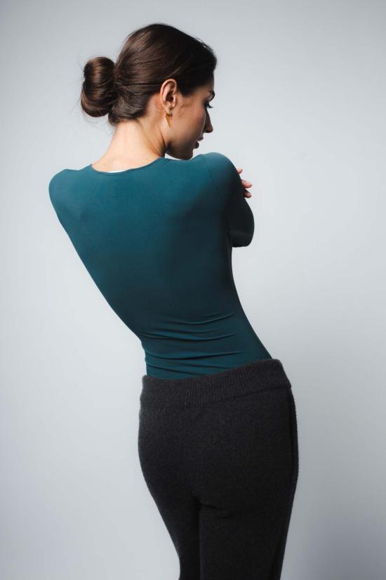  Santicler 바디수트 티셔츠 산티클러 노바 마이크로저지 V넥 바디수트 펀 - OTHER BRANDS