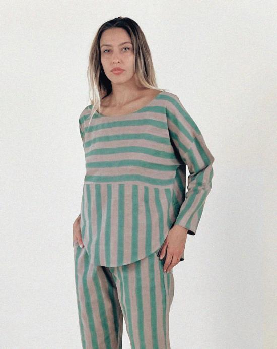  PO-EM 반팔 티셔츠 포 엠 세라  씨 스트라이프 - OTHER BRANDS