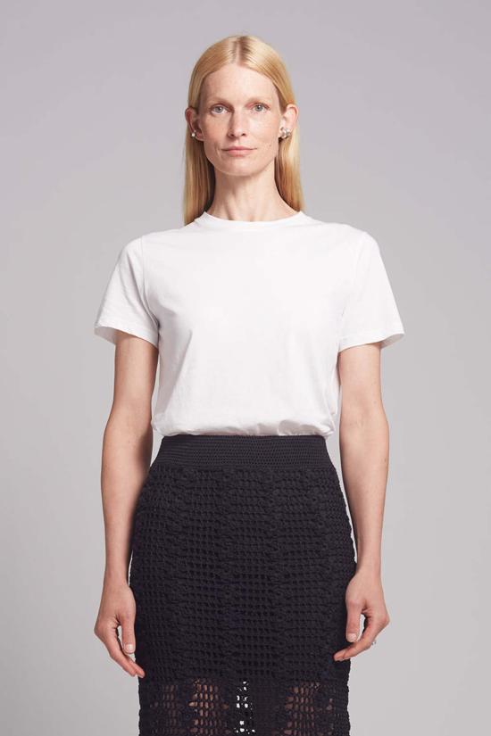  ELEVEN SIX 반팔 티셔츠 일레븐 식스 라라 크루 티셔츠 화이트