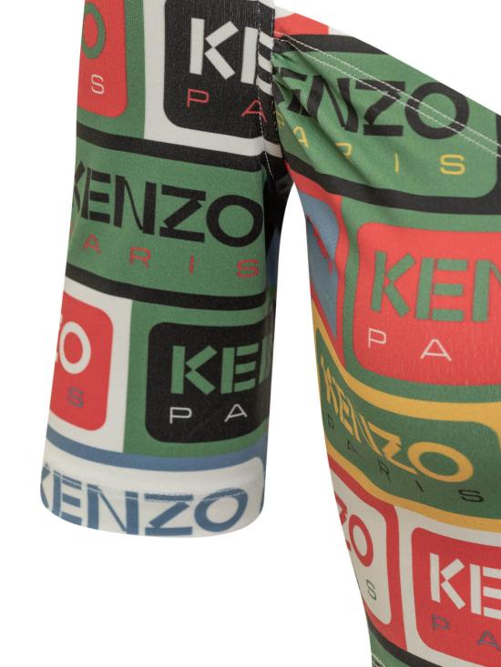  겐조 민소매 티셔츠 라벨 숏탑 뮤 멀티컬러 - KENZO