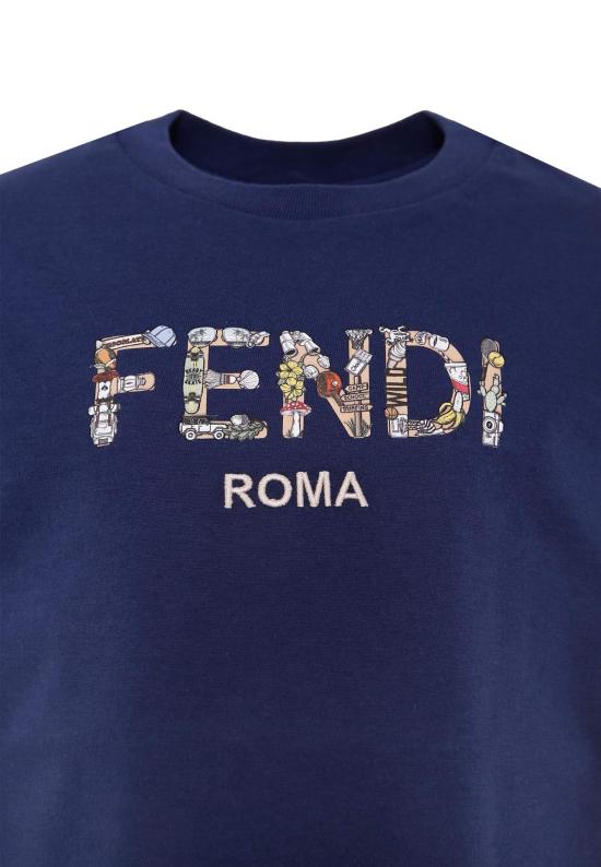  [키즈] 펜디 티셔츠 아동용 티셔츠 (블루) - FENDI