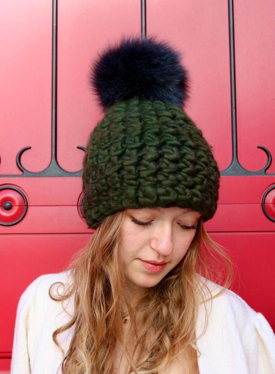  미샤램퍼트 모자 미샤 램퍼트 다크 올리브 비니 폼스터 + 블랙 Xl 폼 - MISCHA LAMPERT