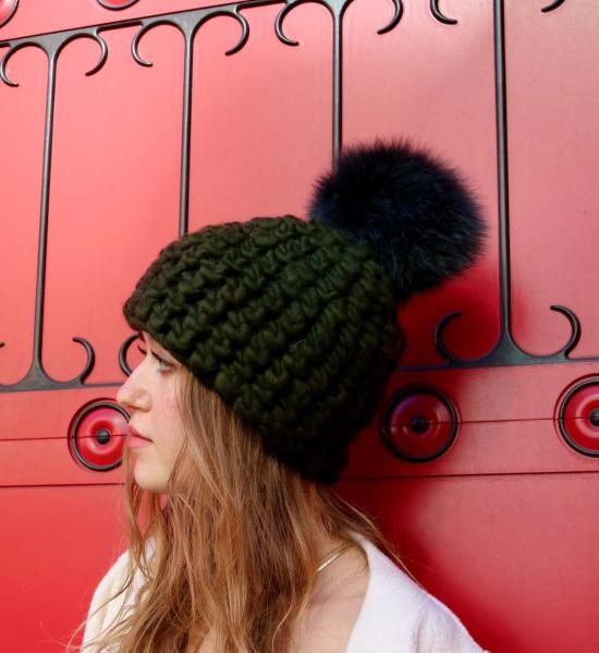  미샤램퍼트 모자 미샤 램퍼트 다크 올리브 비니 폼스터 + 블랙 Xl 폼 - MISCHA LAMPERT