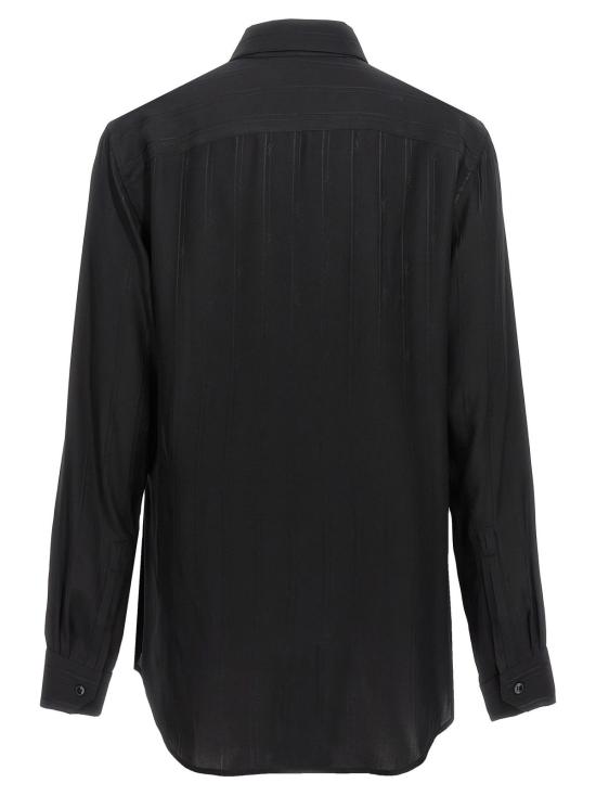  생로랑 블라우스 Saint Laurent 카상드르 실크 셔츠 블랙 - SAINT LAURENT