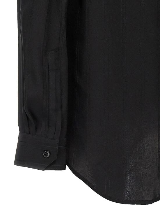  생로랑 블라우스 Saint Laurent 카상드르 실크 셔츠 블랙 - SAINT LAURENT