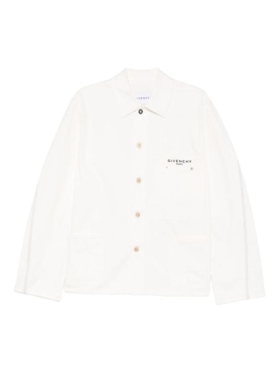  지방시 데님 자켓 데님 코튼 재킷 화이트