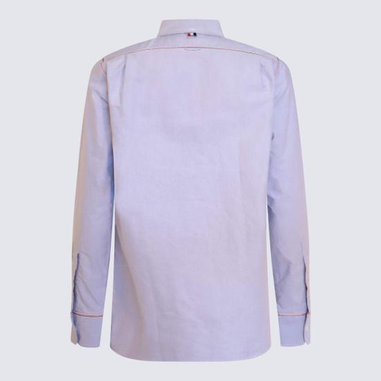  톰브라운 셔츠 톰 브라운 라이트 블루 코튼  클리어 블루 - THOM BROWNE