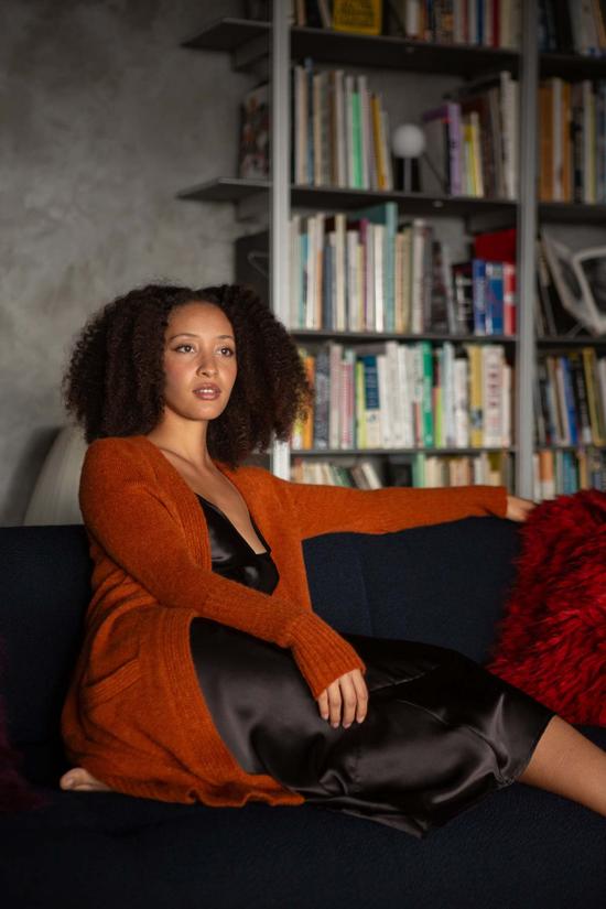  에리카 타노브 가디건 에리카 타노프 조안 알파카 실크 롱