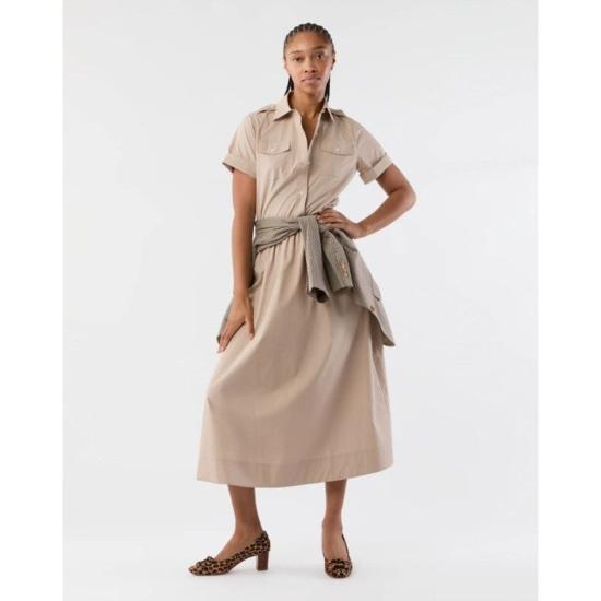  매쉬번 미디 스커트 미란다 스커트 스톤 포플린 - MASHBURN