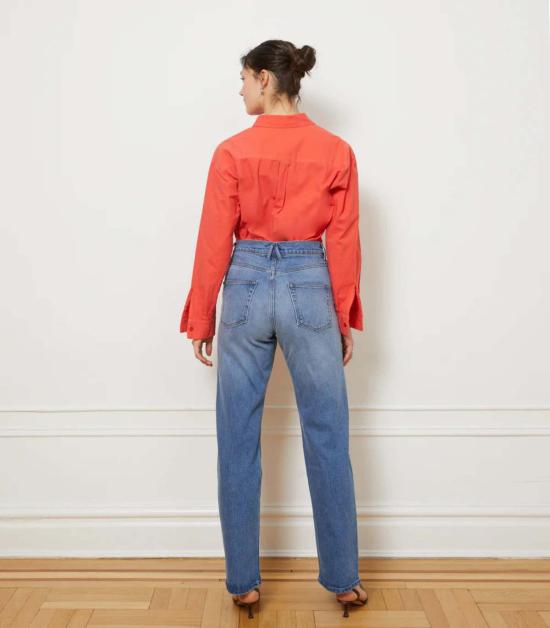  룹 데님 팬츠 루프 위노나 하이라이즈 스토브파이프 진 인디고 - LOUP