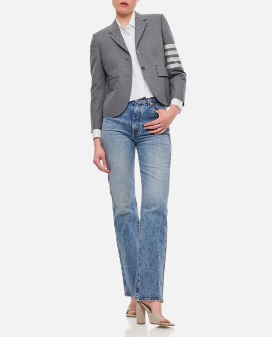  톰브라운 수트 자켓 톰 브라운 싱글 브레스트 재킷 블레이저 그레이 - THOM BROWNE