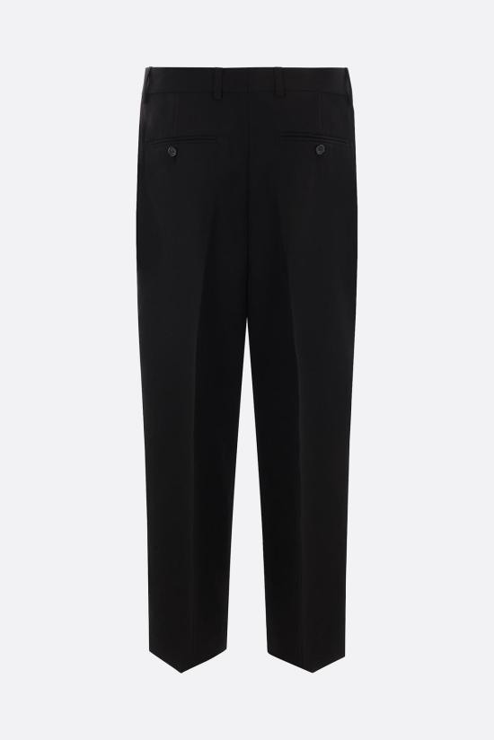  토템 스트레이트 팬츠 울 블렌드 플리츠 팬츠 블랙 - TOTEME