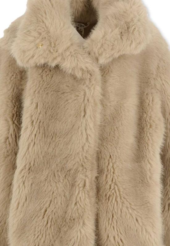  끌로에 코트 인조 모피  그레이 - CHLOE