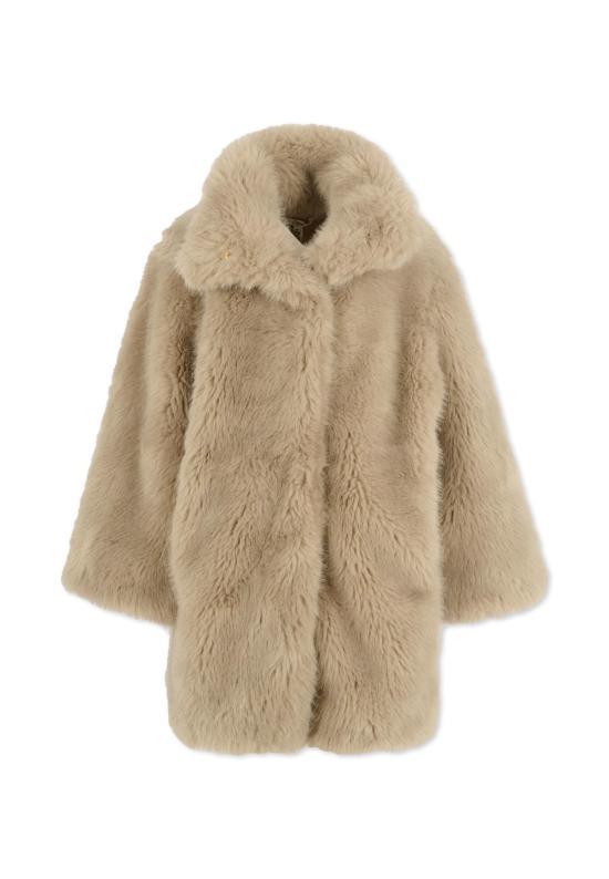  끌로에 코트 인조 모피  그레이