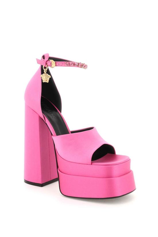  베르사체 샌들 메두사 에비타스 더블 플랫폼  핑크 - VERSACE