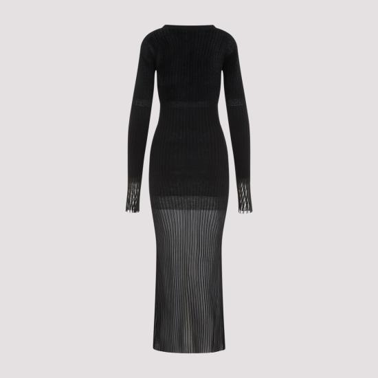  디 아티코 점프수트 아티코 드레스 블랙 디그라데이션 - THE ATTICO