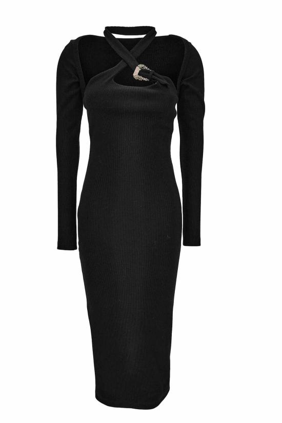  베르사체 롱 원피스 진 쿠튀르 롱 드레스 블랙