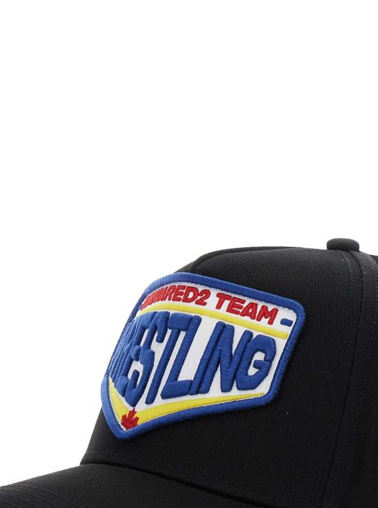  디스퀘어드2 모자 Dsquared2 베이스볼 캡 블랙 - DSQUARED2